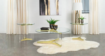 Janessa - Acrylic Coffee And End Table Set Coaster Fine Furniture