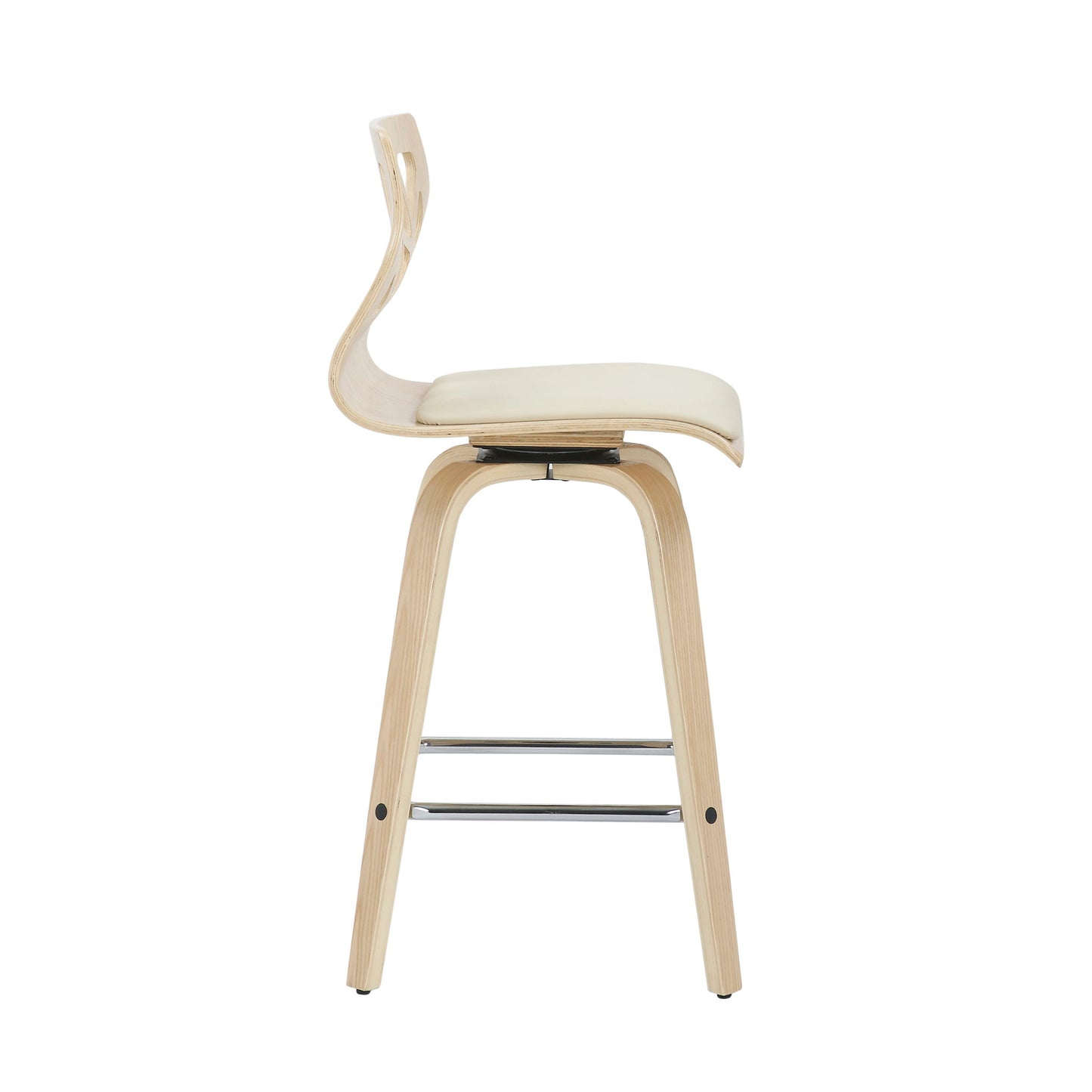 Folia - Mid Century Modern Counter Stool With Footrest (Set of 2) Lumi Source
