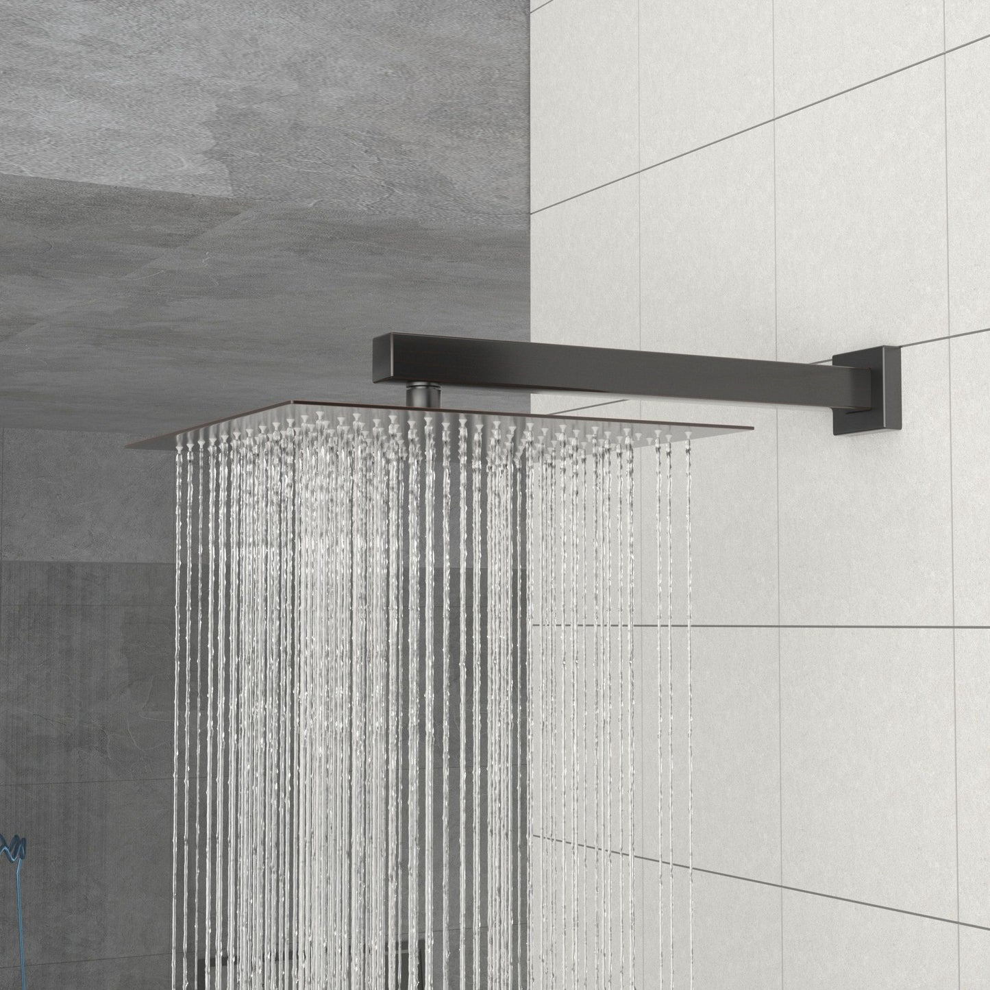 10" Square Rainfall Shower Head With Silicone Nozzle - Oil-Rubbed Bronze Daily Nest
