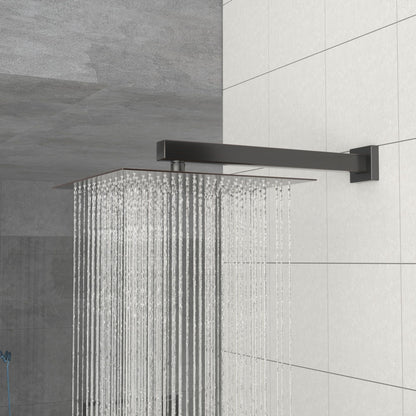 10" Square Rainfall Shower Head With Silicone Nozzle - Oil-Rubbed Bronze Daily Nest
