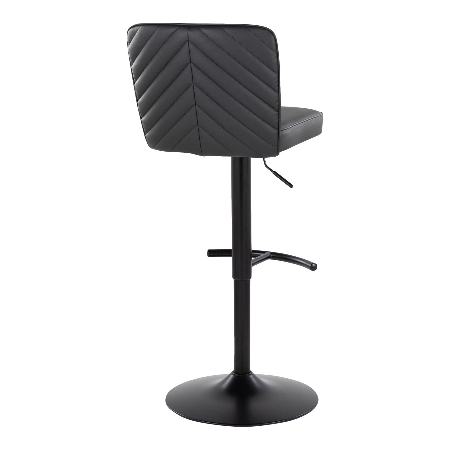 Henry - Contemporary Adjustable Barstool & Swivel With Rounded T Footrest (Set of 2) Lumi Source