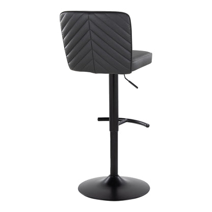 Henry - Contemporary Adjustable Barstool & Swivel With Rounded T Footrest (Set of 2) Lumi Source