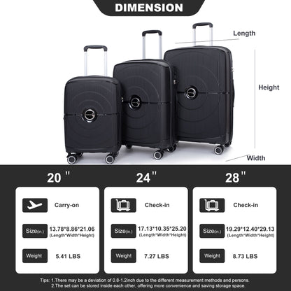 Expandable Hardshell Suitcase Double Spinner Wheels Luggage Sets Daily Nest