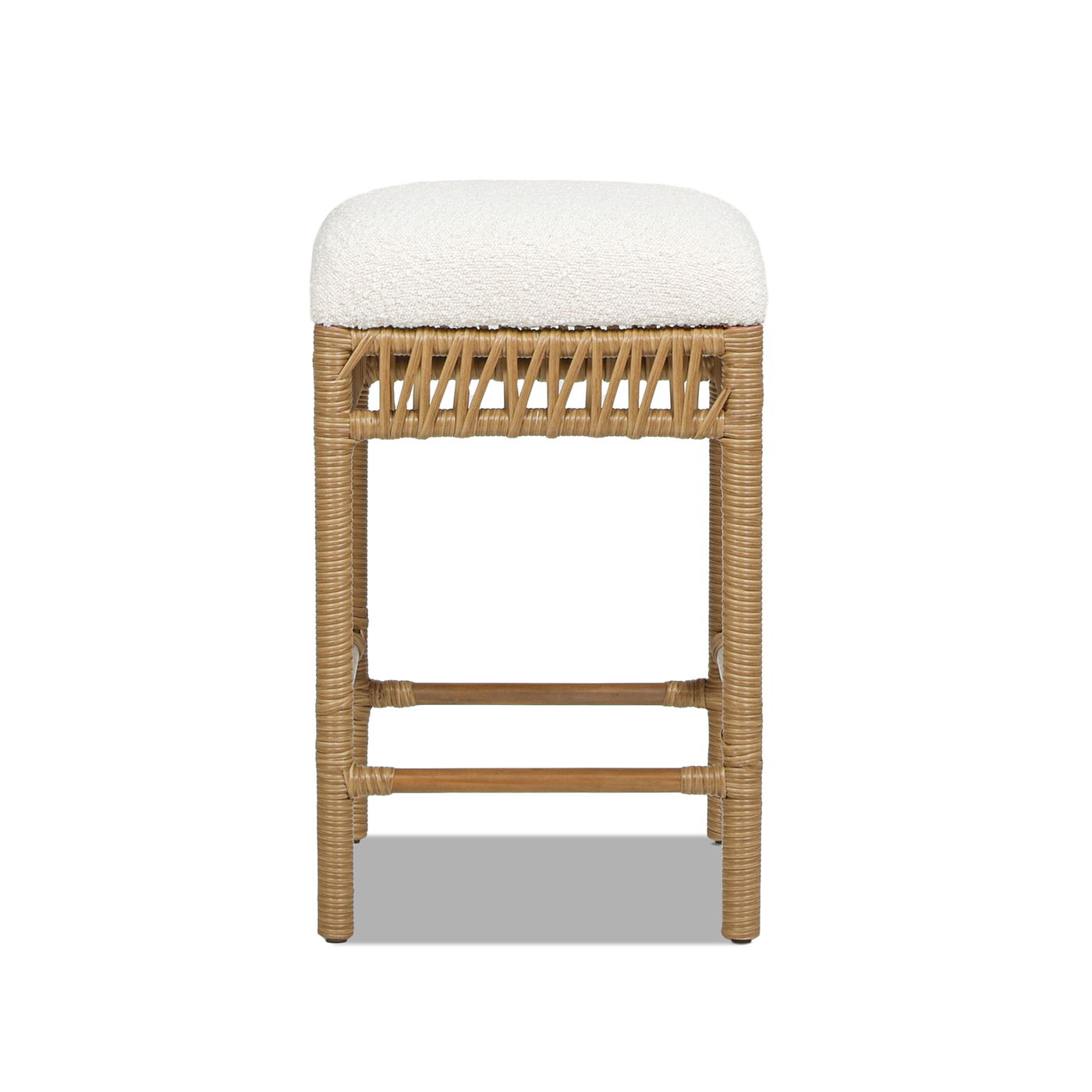 Lucia - Backless Upholstered Counter Stool With Frame - Ivory White Jennifer Taylor Home