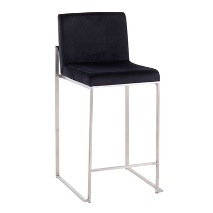 Fuji - Contemporary High Back Counter Stool, Functional Design Lumi Source