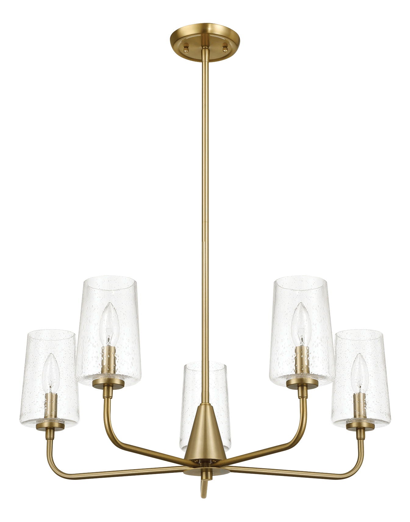 Dazzle - 5 Lights Chandelier With Clear Seeded Satin - Antique Brass / Clear / Gold Ashcroft Furniture
