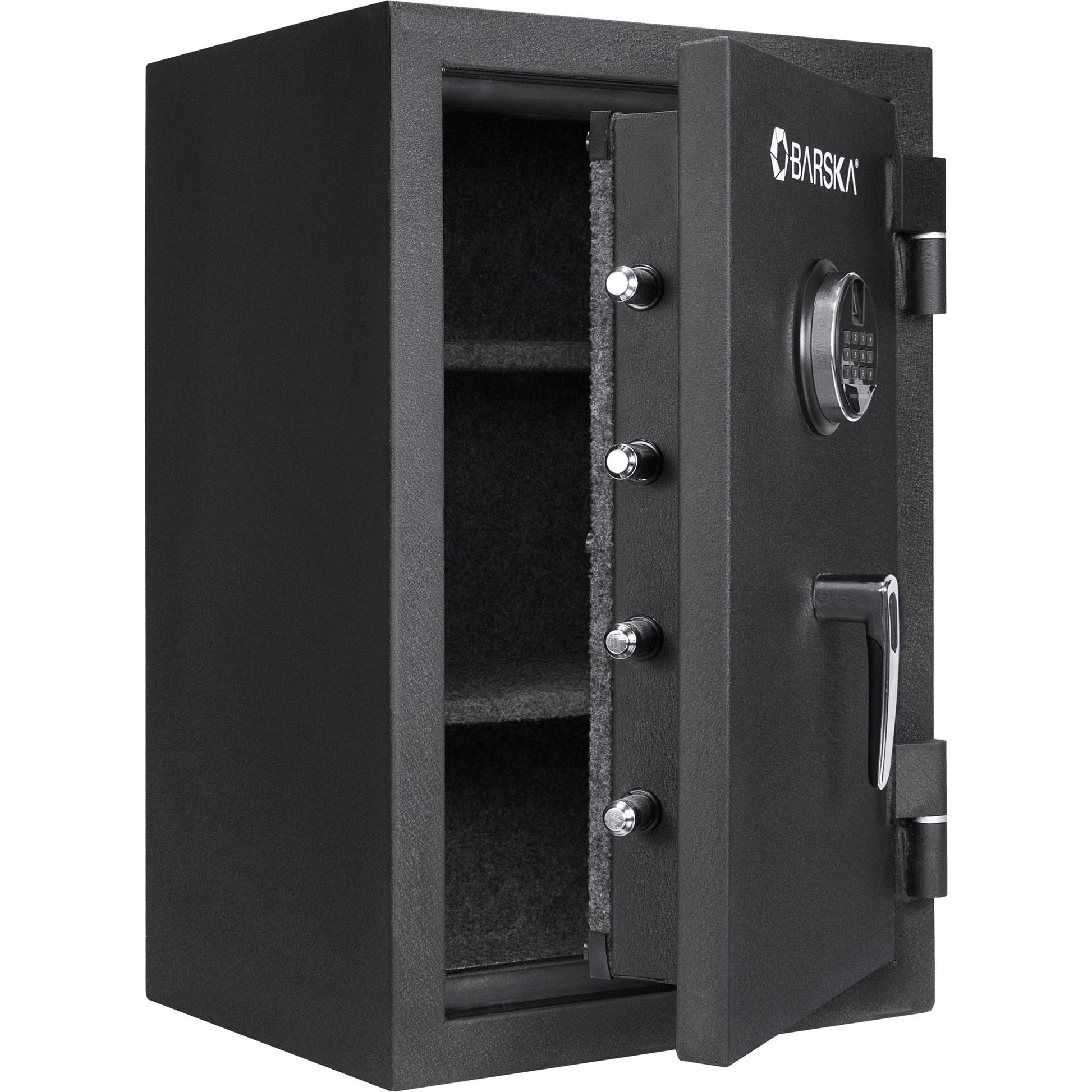 2.02 Cubic Ft Biometric Keypad Fire Resistant Safe - Black Daily Nest
