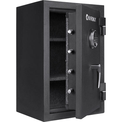 2.02 Cubic Ft Biometric Keypad Fire Resistant Safe - Black Daily Nest