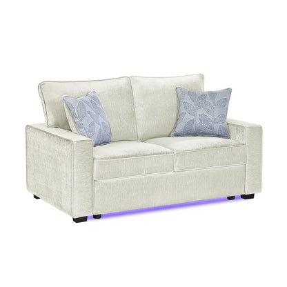 Rita - Loveseat, LED Base Lighting, Cushions And 2 Accent Pillows Matrix Furniture Group