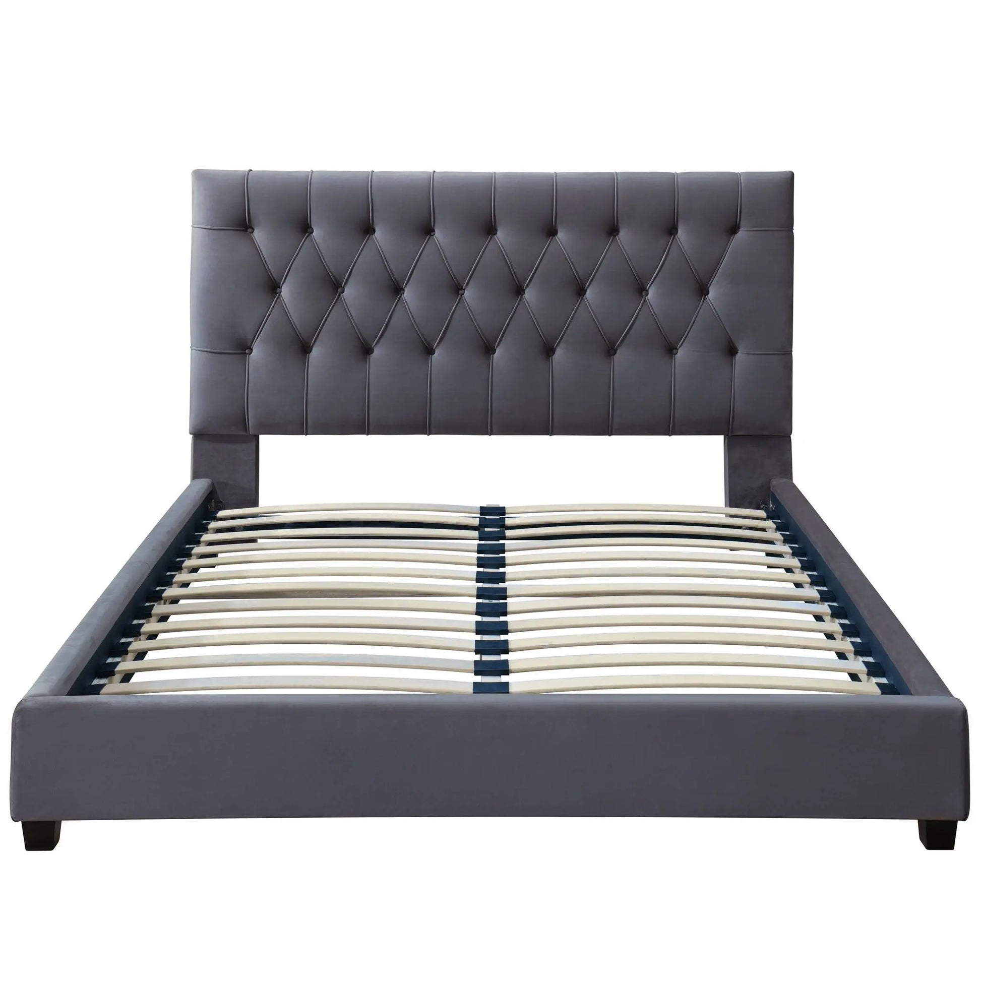Donald - Mid-Century Modern Upholstered Platform Bed Ashcroft Furniture
