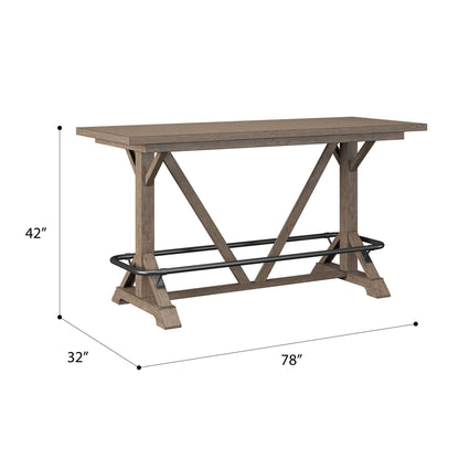 Bar Height Trestle Table - Brown Home Essentials