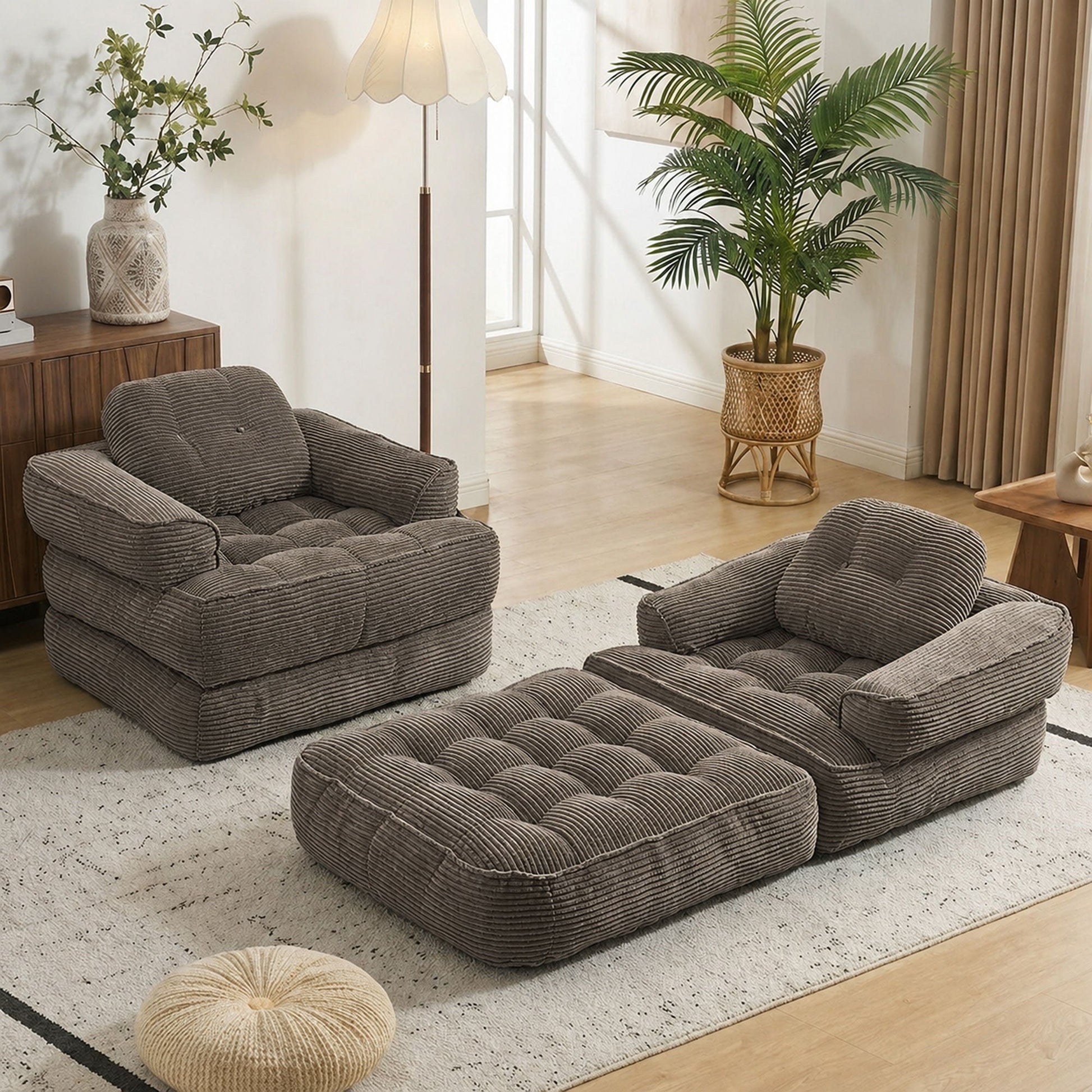 Convertible 2 In 1 Armrest Sofa For Bedroom Home Essentials