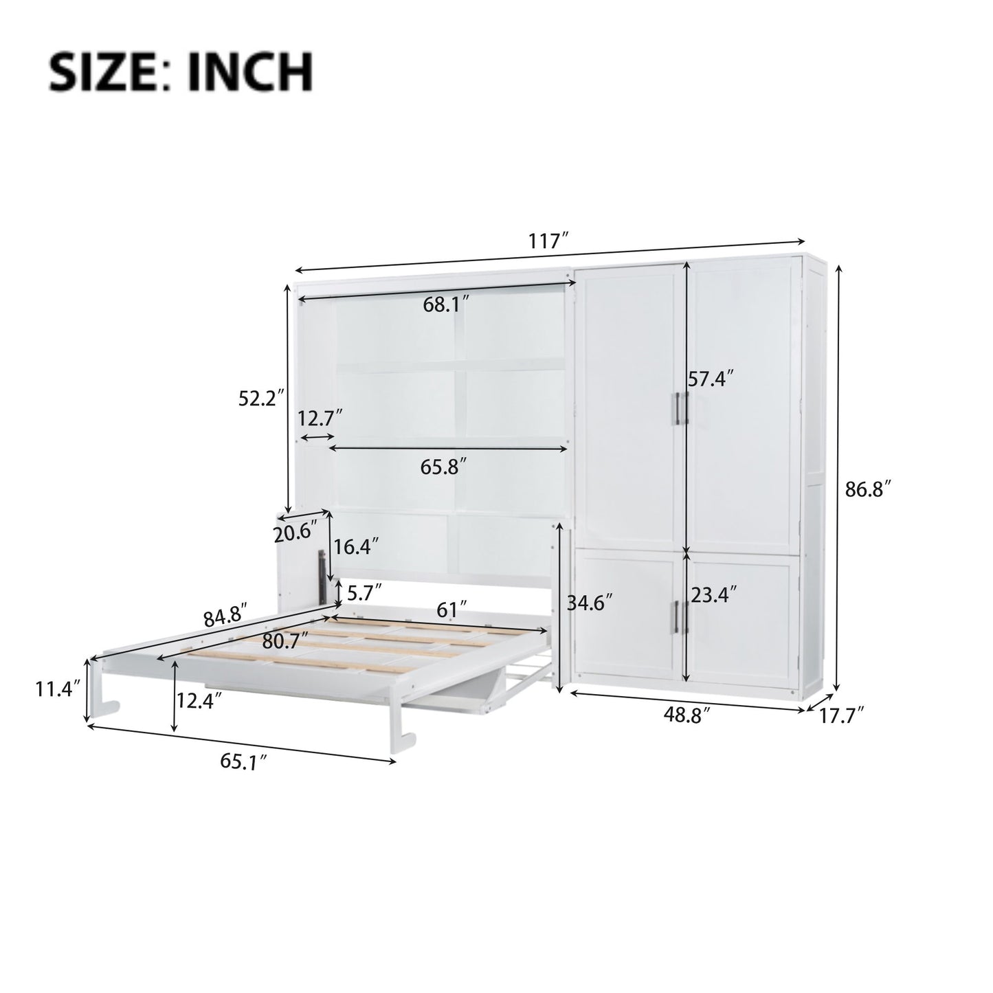 Murphy Elegant Wall Bed With Closet DreamHaus