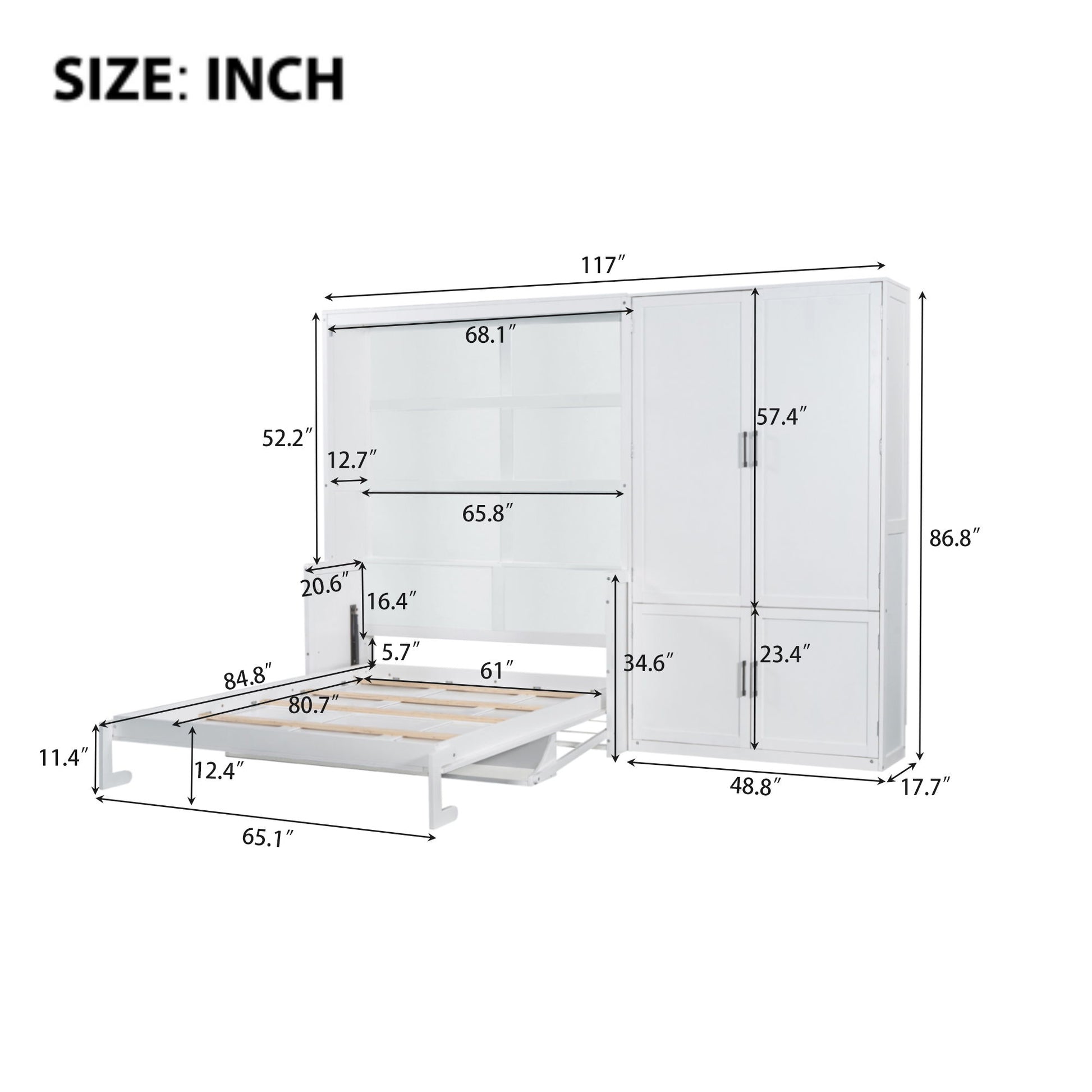 Murphy Elegant Wall Bed With Closet DreamHaus