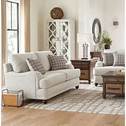Brewster - Upholstered Loveseat With English Arms - Light Gray Furniture Max
