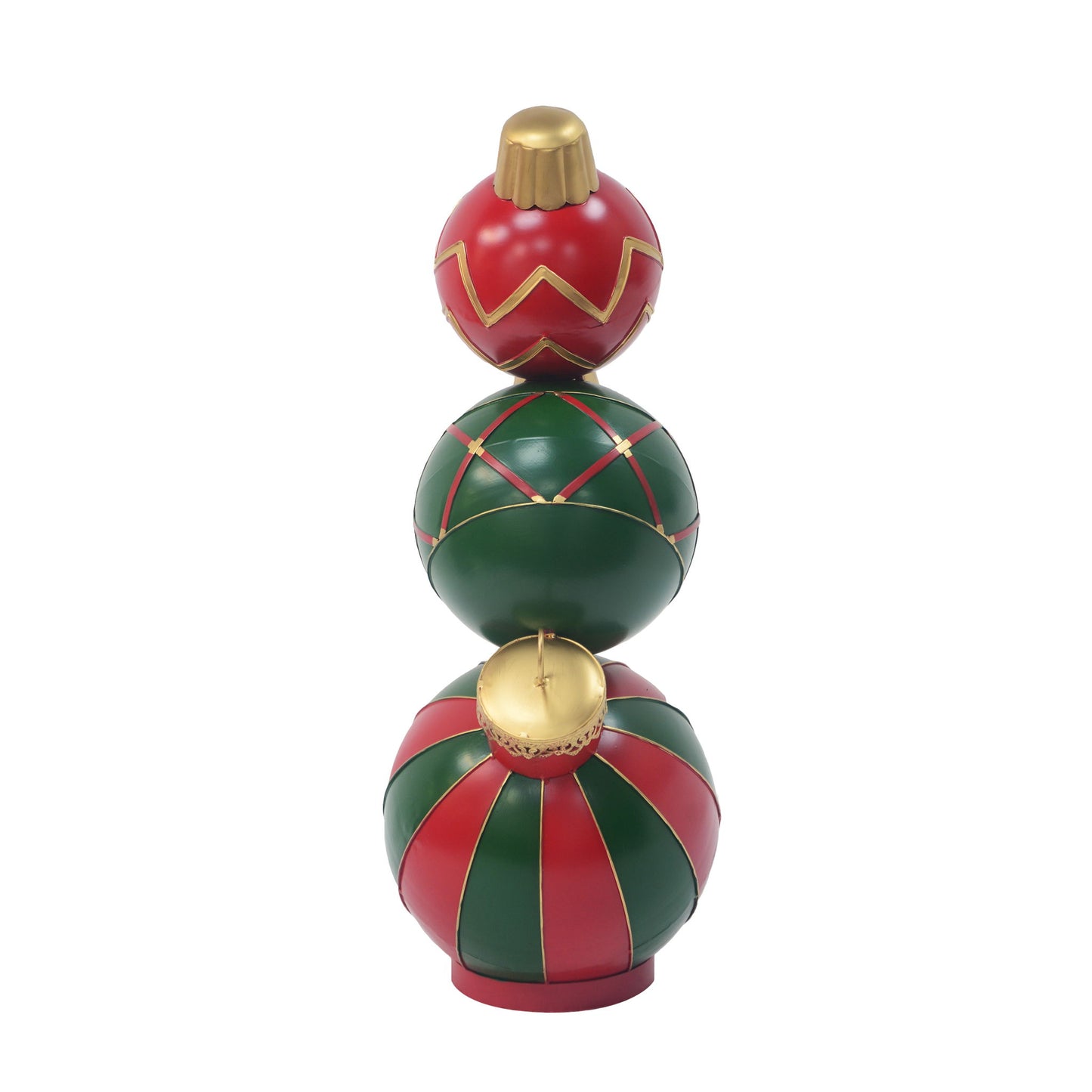 Classic Stacked Christmas Ball Decoration With Durable Construction - Red Noble House