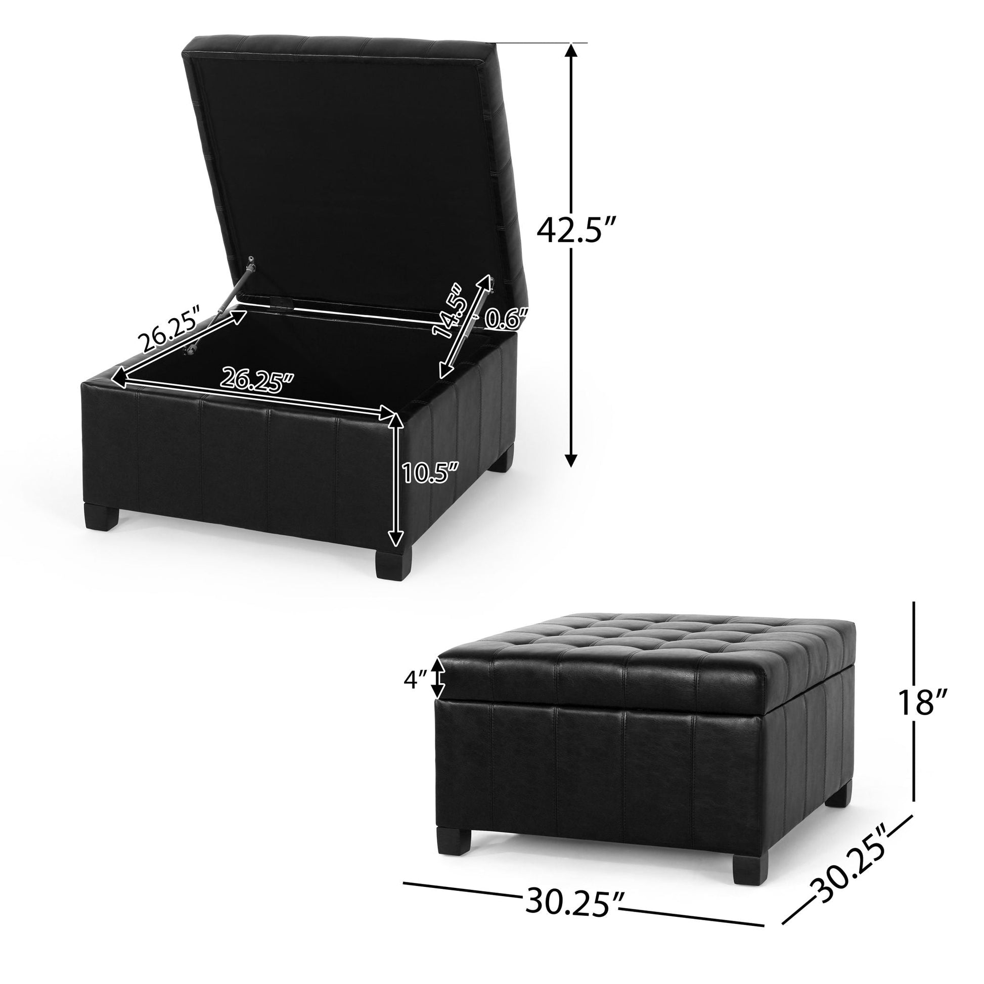 Storage Ottoman For Living Room Noble House