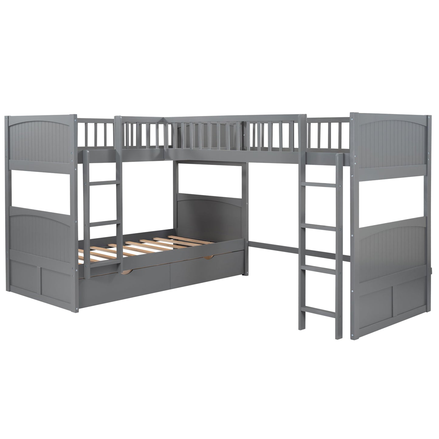 Bunk Bed With Loft And 2 Drawers Hearth and Haven