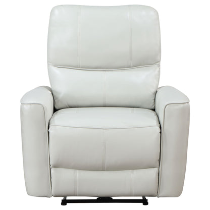 Dove Upholstered Power Recliner Chair With Smooth Power Recline And USB Charging - Gray Furniture Max