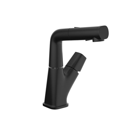 Pull Down Bathroom Sink Faucet With Three Water Modes And Construction - Matte Black Daily Nest
