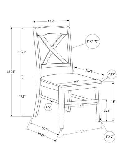 Dining Chair, Side, Dining Room, Transitional (Set of 2) 8th Street