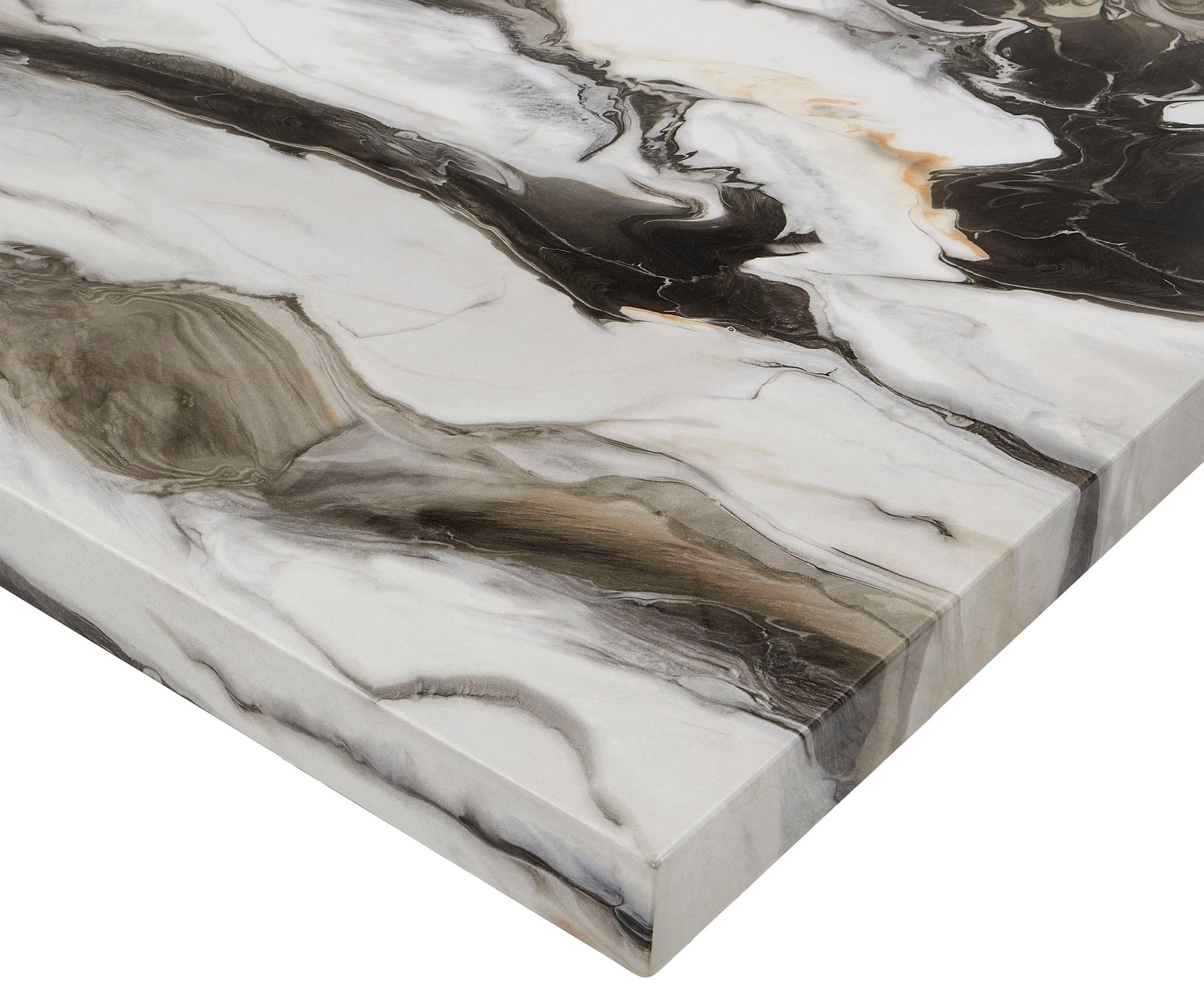 Vega - Faux Marble Counter Height Table - White / Black Crown Mark