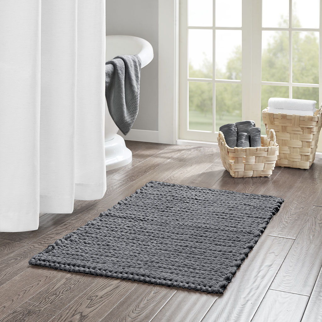 Lasso - 24" Chain Stitch Rug - Charcoal