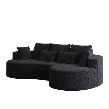 Curved Oversized Sectional Sofa With Extra Deep Seat Home Essentials