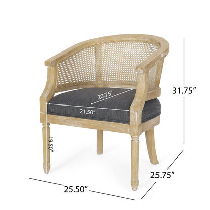 Curved Backrest Accent Chair Noble House