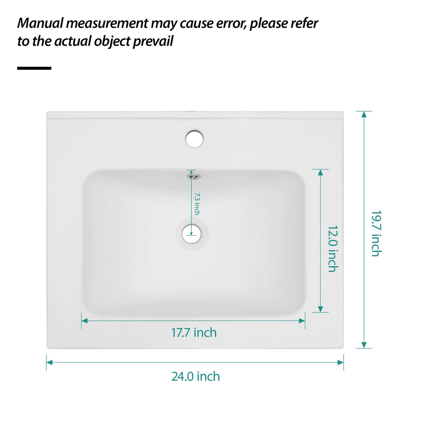 Modern Rectangular Vanity Top With Overflow For Bathroom Daily Nest