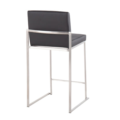 Fuji - Contemporary High Back Counter Stool, Functional Design Lumi Source