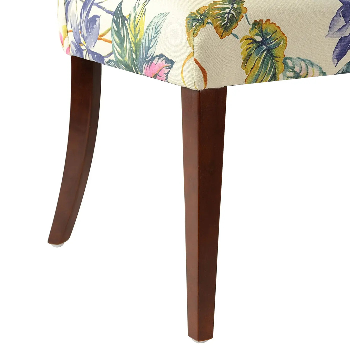 Paradise - Upholstered Accent Chair Printed On - Off-White Floral Jennifer Taylor Home