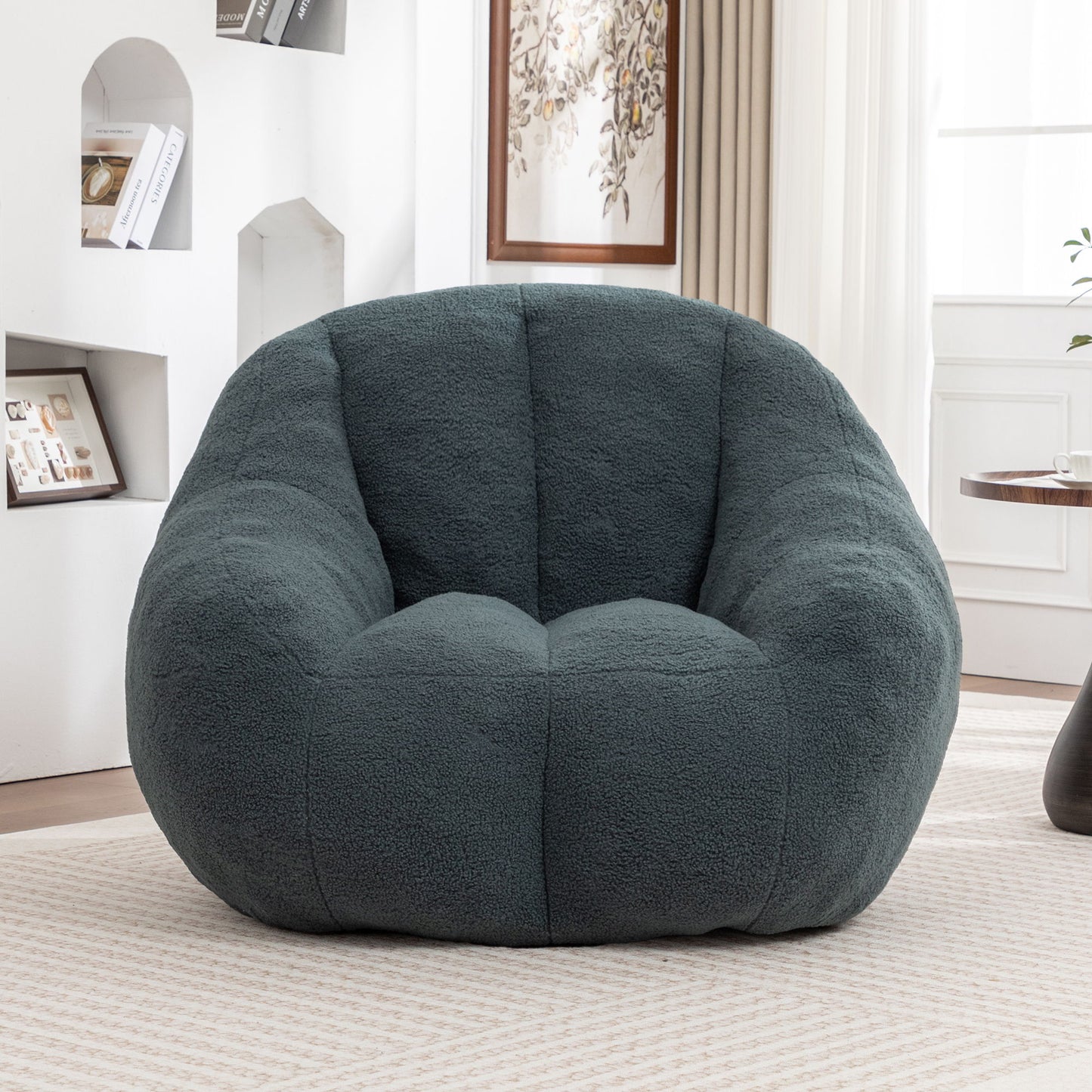 Comfy Bean Bag Chair With Memory Foam Filler, Tufted Soft Home Essentials