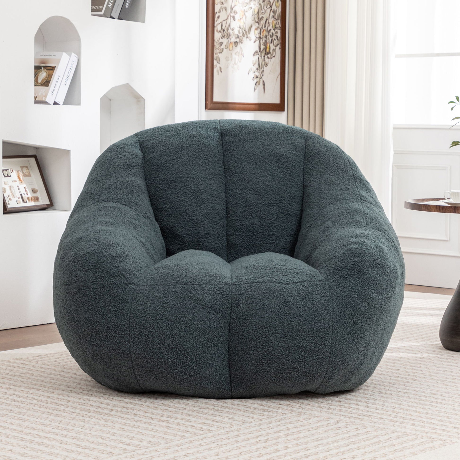 Comfy Bean Bag Chair With Memory Foam Filler, Tufted Soft Home Essentials