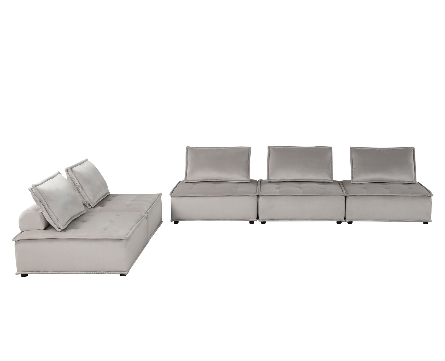 Anna - Soft Velvet Modular Sofa Lilola Home