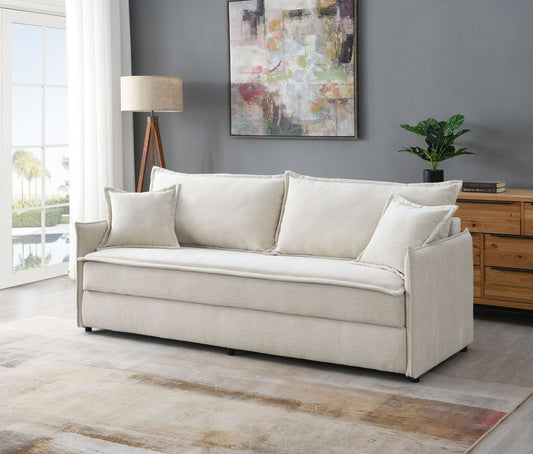 Elisea - Sleeper Sectional Sofa With 2 Toss Pillows - Beige Acme