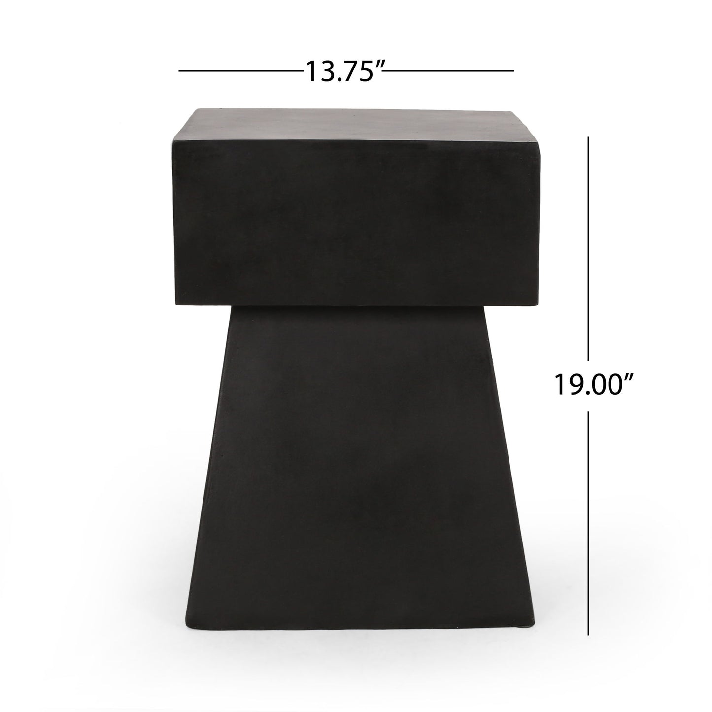 Outdoor Side Table, Patio End Table - Black Noble House