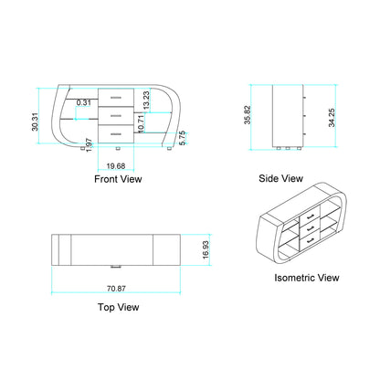Anne - Buffet - White / Gray Global Furniture USA