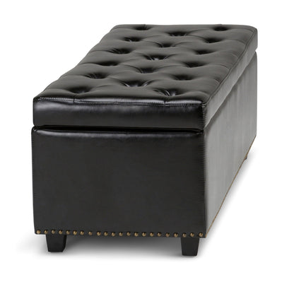 Hamilton - Upholstered Storage Ottoman Simpli-Home