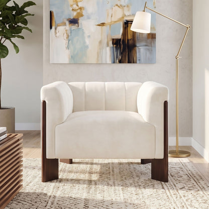 Accent Chair With Tight Back For Living Room Noble House