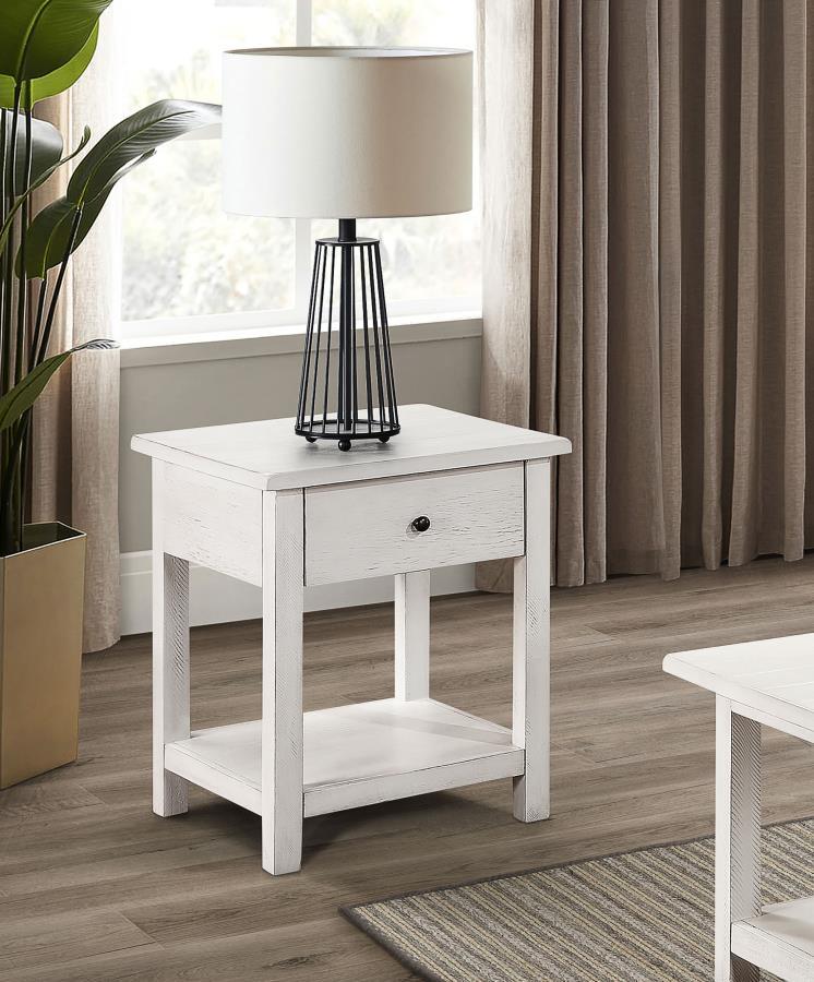 Payne - 1 Drawers Wood End Table with Shelf Coaster Fine Furniture