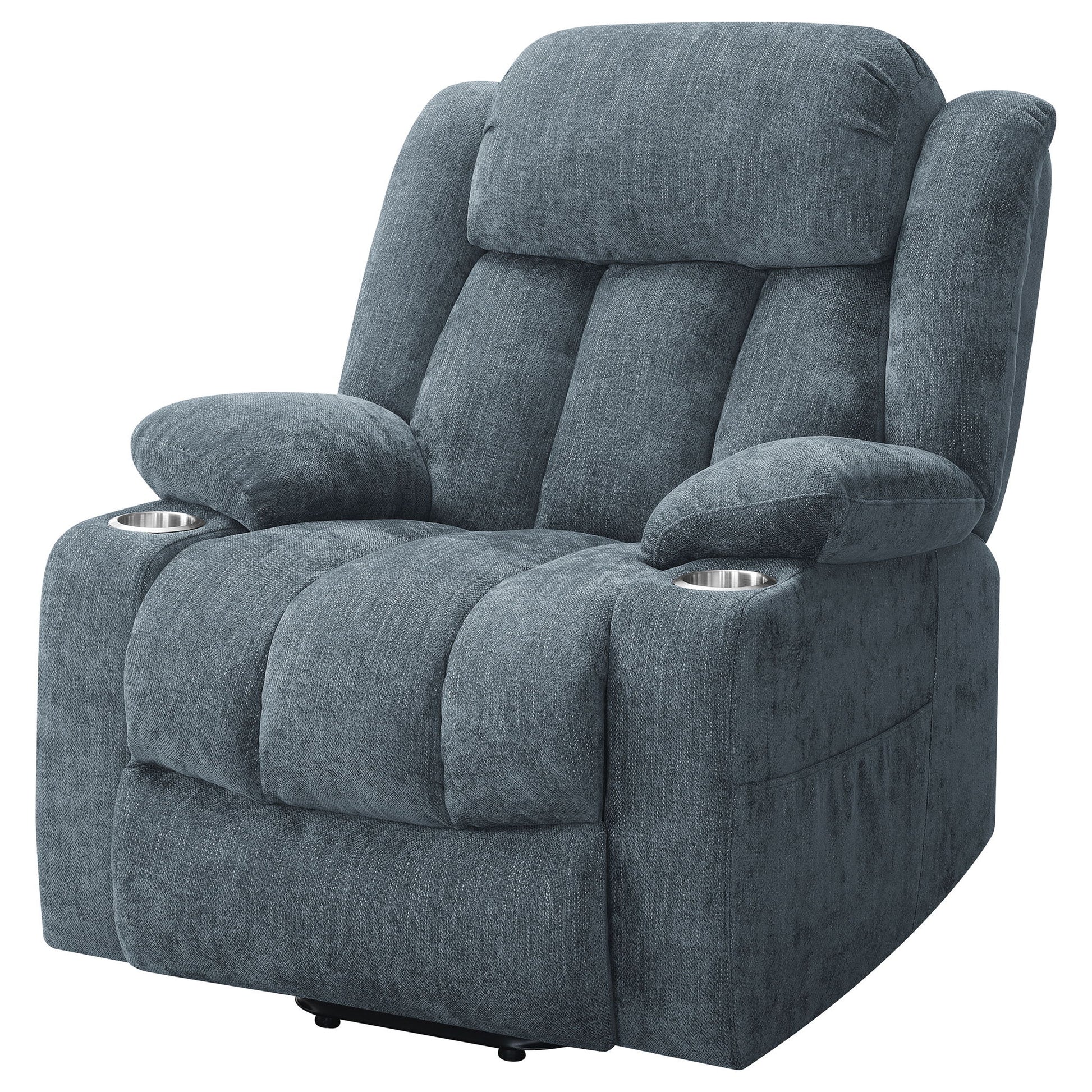 Beca - Upholstered Power Lift Recliner With Cupholders And USB Charging Furniture Max