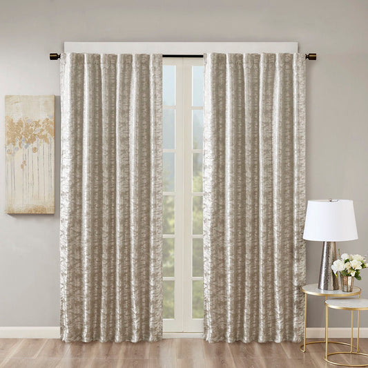 Cassius - 108" Lined Total Blackout Window Panel - Gray / Silver SunSmart