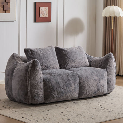 Giant Bean Bag Couch, Ultra Soft Fluffy Loveseat For Living Room Home Essentials