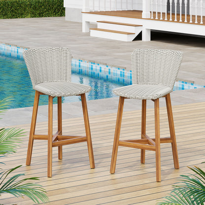 Lymington - Outdoor Bar Stool (Set of 2) Noble House