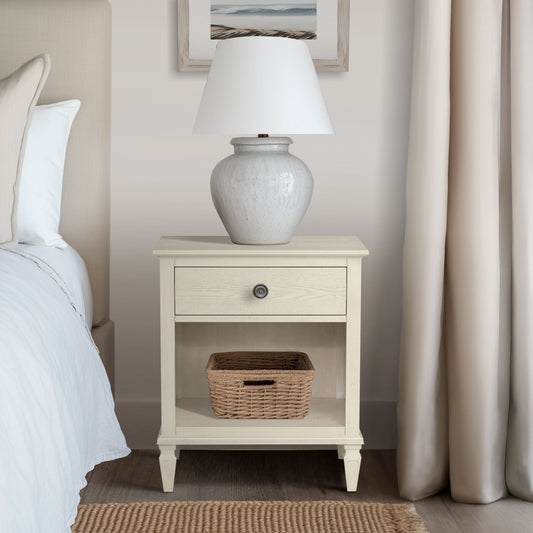 Victoria - One-Drawer Nightstand With Shelf - Antique Cream Madison Park Signature