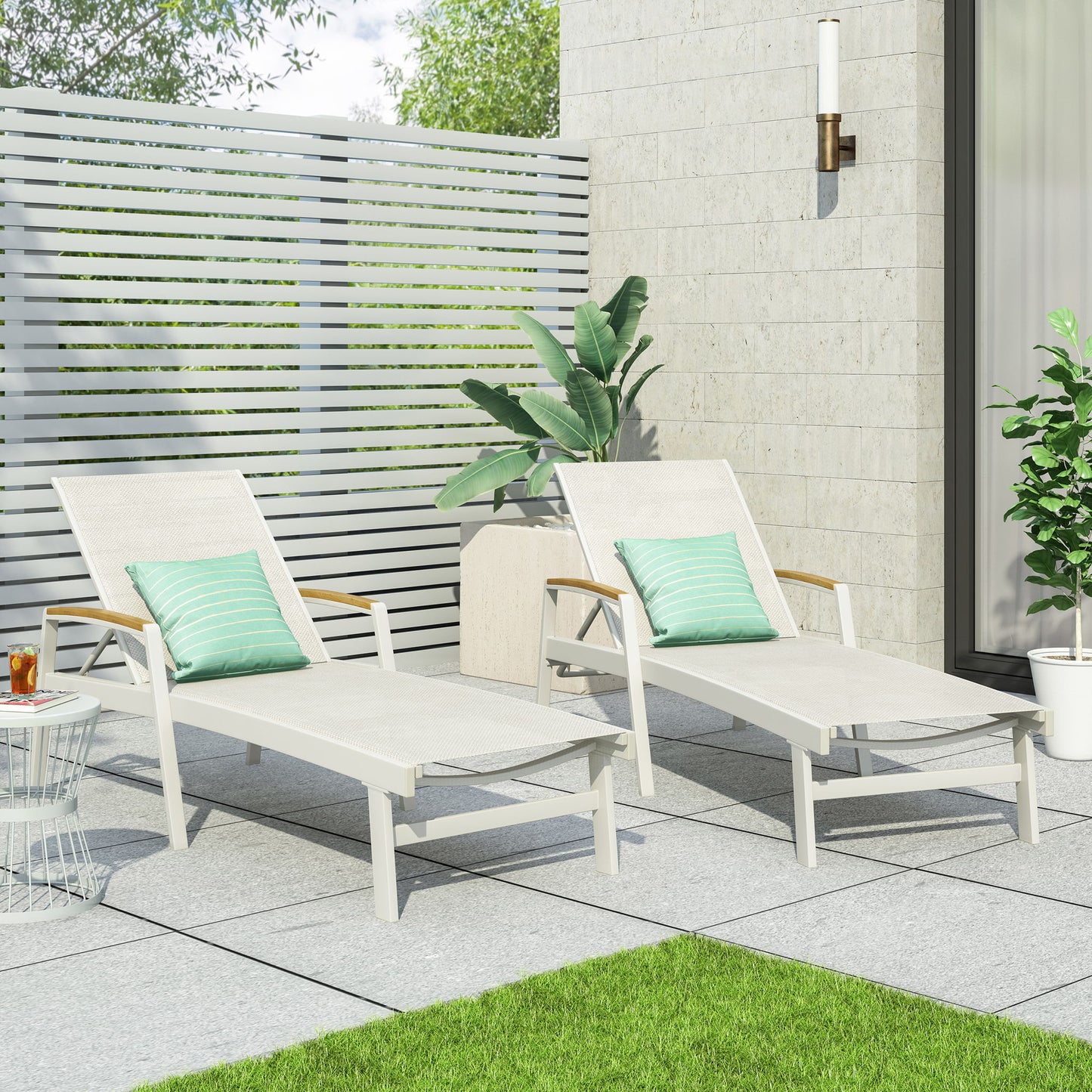 Oxton - Chaise Lounge Stylish Outdoor Seating Noble House