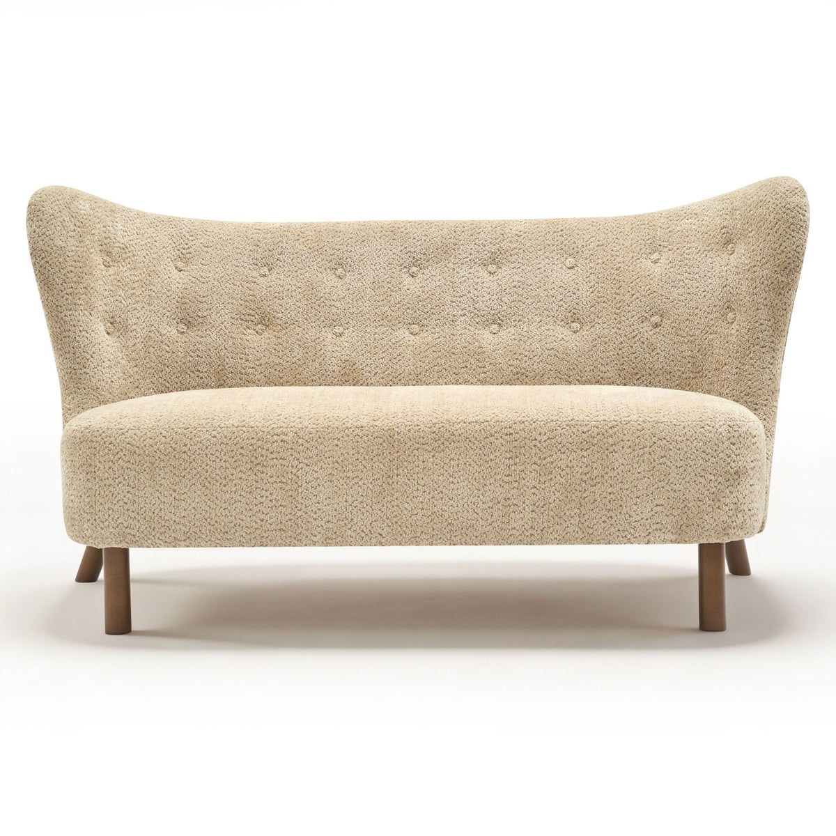 Nordic Chair Laid Back Loveseats With Curved Backres, No Armrests Home Essentials