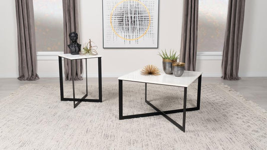 Tobin - Marble Top Coffee And End Table Set Coaster Fine Furniture