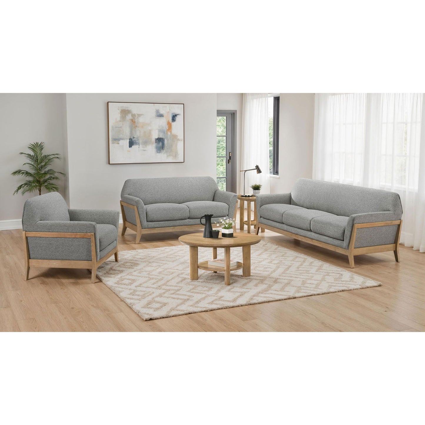Caspian - Sofa Set With Flared Arms Furniture Max